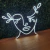 Luminária Painel Neon Led - Rosto florido 54x59cm