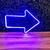 Luminária Painel Neon Led - Seta 24x34cm