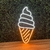 Luminária Painel Neon Led - Sorvete Casquinha 50x23cm - comprar online
