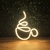 Luminária Painel Neon Led - Xícara de Café / Coffe 15x20cm