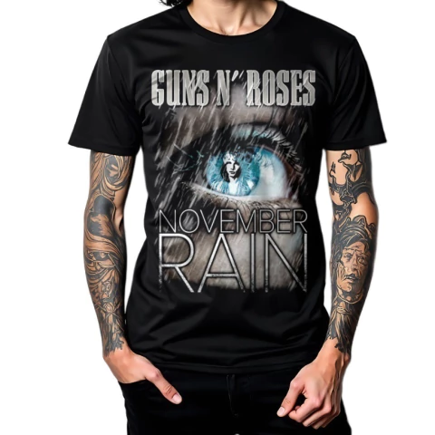 Camiseta Guns N Roses - November Rain - Bomber