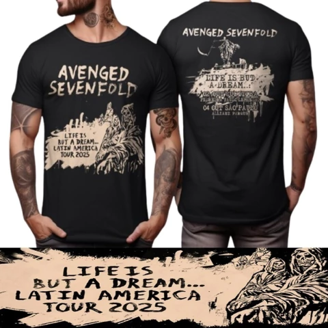 Camiseta Avenged Sevenfold - Latin America Tour 2025 (1) - Bomber - comprar online