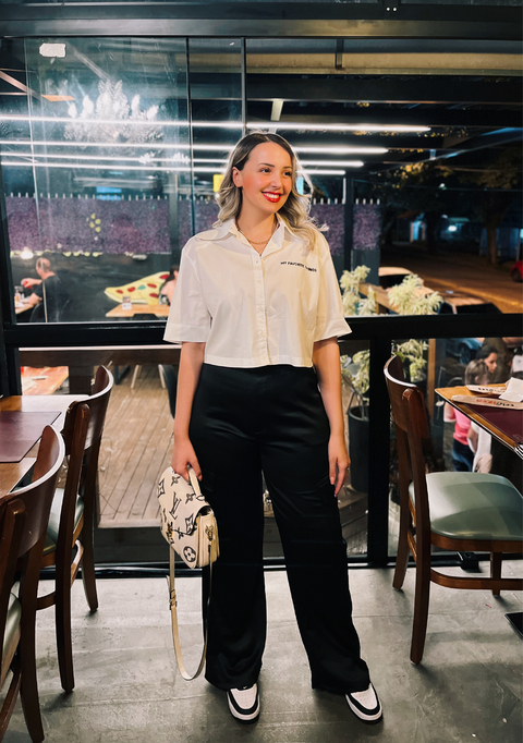 Camisa Cropped Algodão MYFT Bordada