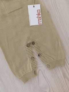 Jardinero Tejido Camel - tienda online