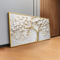 Quadro Arvore 3d Dourado Ii