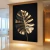 Quadro Folha Dourada Fundo Preto - comprar online