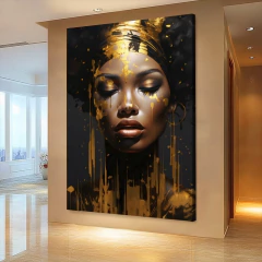 Quadro Negra Gold Ii