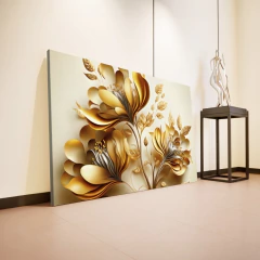 Quadro Flores Amarelo Ouro