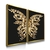 Quadros Duo Golden Burtterfly - Decorarte Brasil | A Melhor Loja para comprar Quadros Decorativos do Brasil, com entrega rápida e qualidade PREMIUM.