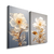 Quadros em Duo Flowers Golden na internet