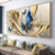 Quadro Borboleta Azul - 200x150cm - MOLDURA DOURADA - comprar online