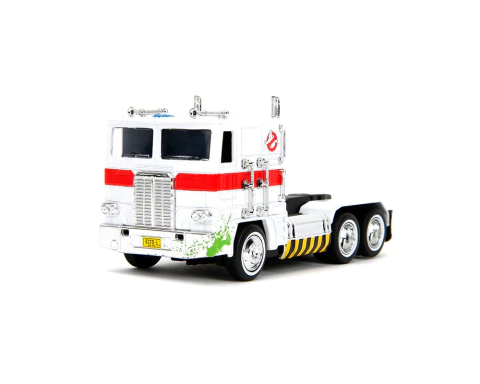 GHOSTBUSTERS X TRANSFORMERS OPTIMUS PRIME G1 CON GRAFICA ECTO-1 1/32