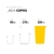 COPO ALTO 330 ML FOSCO - CENOURA / gourmet - comprar online