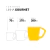 CANECA 380 ML 2 CORES - COLARINHO BRANCO E AREIA FOSCO / gourmet - Olea Store