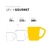 CANECA 380 ML FOSCA - AMARELO / gourmet - Olea Store