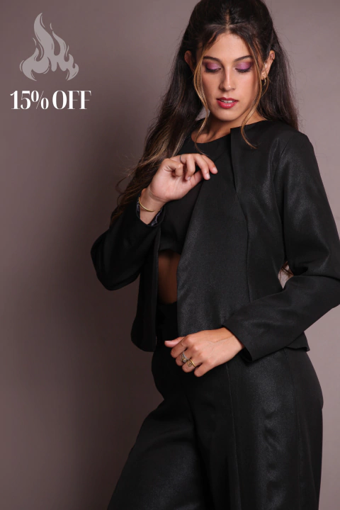 Blazer Ígneo Foil Negro