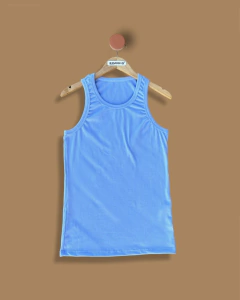 Regata ribana canelada azul claro