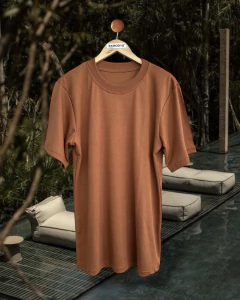 T-shirt Oversized suedine terracota - loja online