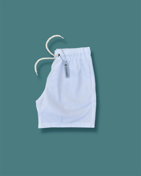 Shortinho linho clássico branco, ponteira metalizada - comprar online