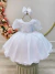 Vestido Infantil Branco C/ Renda Luxo e Cinto Pérolas Damas - comprar online