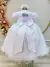 Vestido Infantil Longo Branco Daminhas de Honra C/ Apliques na internet