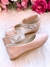 Sapatilha Flor di Mila Nude - Rose "Perolas" Luxo