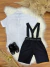 Conjunto Social Camisa Susp.Gravata e Short Preto na internet