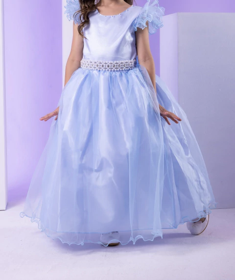 Vestido Marie Longo Amanda Azul Bebe - comprar online