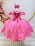 Vestido Infantil Rosa C/ Cinto de Pérolas Daminhas Luxo na internet