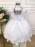 Vestido Infantil Branco C/ Renda e Cinto de Pérolas Laço na internet
