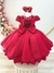 Vestido Infantil Vermelho Busto Com Nervura Damas Festas - loja online