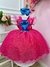 Vestido Infantil Lilo e Stitch Pink Com Glitter Festas - Mirella Encanto Kids