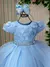 Vestido Menina Bonita Chloe Azul Bebe - comprar online