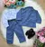 Conjunto Miss Cherry Social Terno - Blaizer Azul - Mirella Encanto Kids