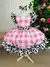 Vestido Tematicos Kids Fazendinha Rosa Vaquinha