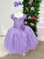 Vestido Marie Longo Manga Princesa Lilas - Mirella Encanto Kids
