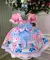 Imagem do Vestido Junino Tematico Luxo Lilo Stitch Rosa Bebe