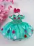 Vestido Princesa Belli Bia Jardim Encantado Verde Claro