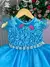 Vestido Princesa Belli Bia Jardim Encantado Azul Tiffany - Mirella Encanto Kids