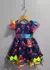 Fantasia Infantil Luxo Junino Arraiá Azul Florido Colorido - Mirella Encanto Kids