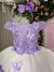 Vestido Juvenil - Midi Vila Lele Sabrina Lilas e Off - comprar online