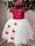 Vestido Juvenil - Midi Vila Lele Sabrina Pink e Off - comprar online