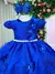 Vestido Marie Jardim Encantado Luxo Azul Royal na internet