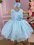 Vestido Vila Lele Jardim Encantado Flora Azul Bebe