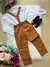 Conjunto Miss Cherry Vitor Suspensorio Marrom Teddy na internet