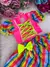 Conjunto Junino Banana Club Luxo Manu Rosa Neon - comprar online