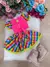 Conjunto Junino Banana Club Luxo Manu Rosa Neon - Mirella Encanto Kids