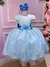 Vestido Juvenil Vila Lele Luiza Azul Bebe