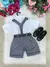 Conjunto Miss Cherry Meninos Social Shorts Ravi Cinza Grafite na internet