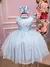 Vestido Miss Sweet Azul Bebe + Bolero - Mirella Encanto Kids